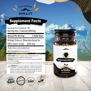 PURE HIMALAYAN SHILAJIT - Pure Himalayan Shilajit Capsules Extra Potent Shilajit 200Mg. 90 Capsulas - The Red Vitamin MX - Suplementos Alimenticios - {{ shop.shopifyCountryName }}