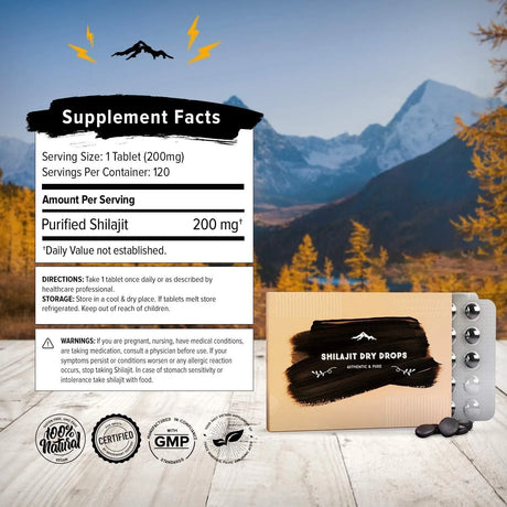 PURE HIMALAYAN SHILAJIT - Pure Himalayan Shilajit Dry Drops 120 Gotas - The Red Vitamin MX - Suplementos Alimenticios - {{ shop.shopifyCountryName }}