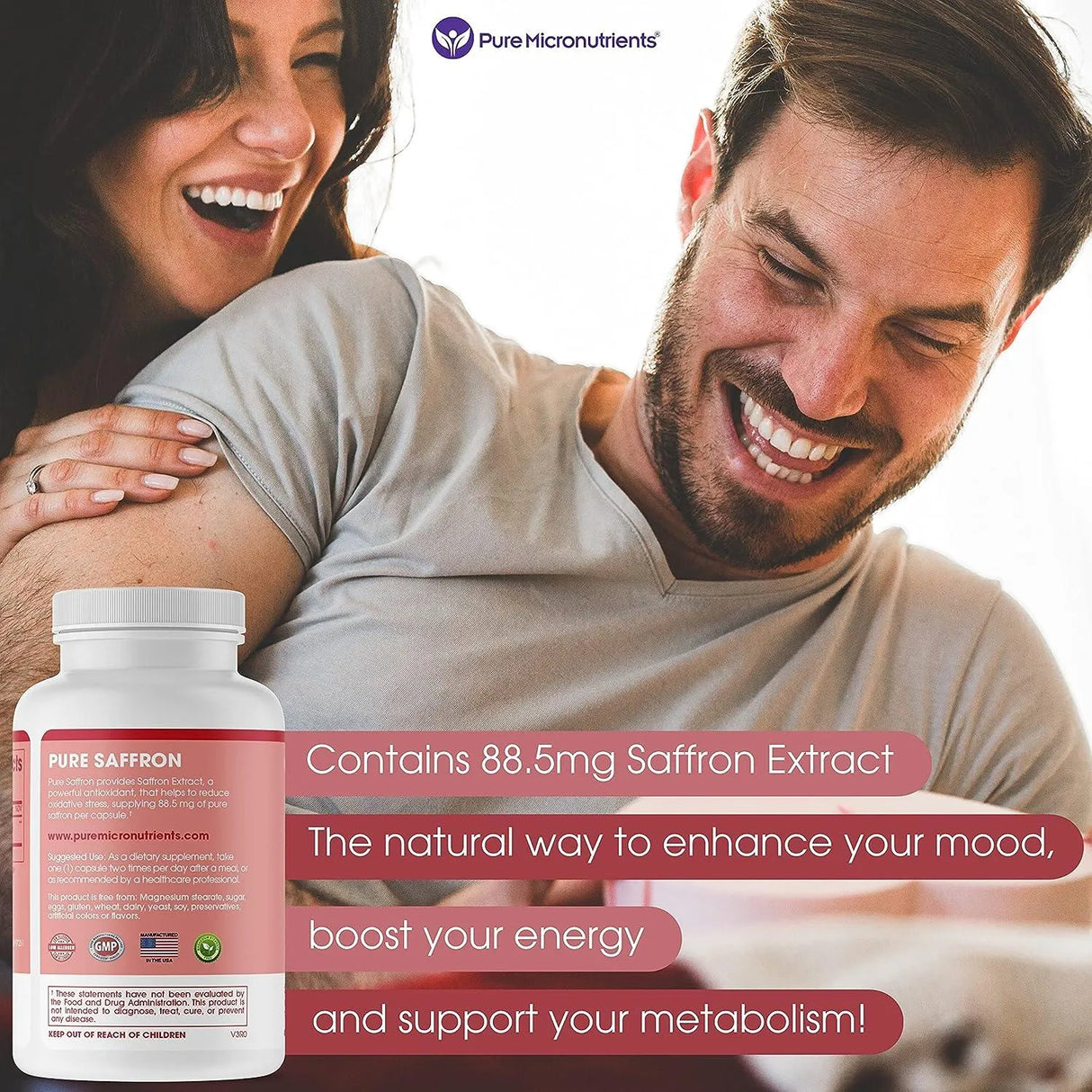 PURE MICRONUTRIENTS - Pure Micronutrients Saffron 60 Capsulas - The Red Vitamin MX - Suplementos Alimenticios - {{ shop.shopifyCountryName }}