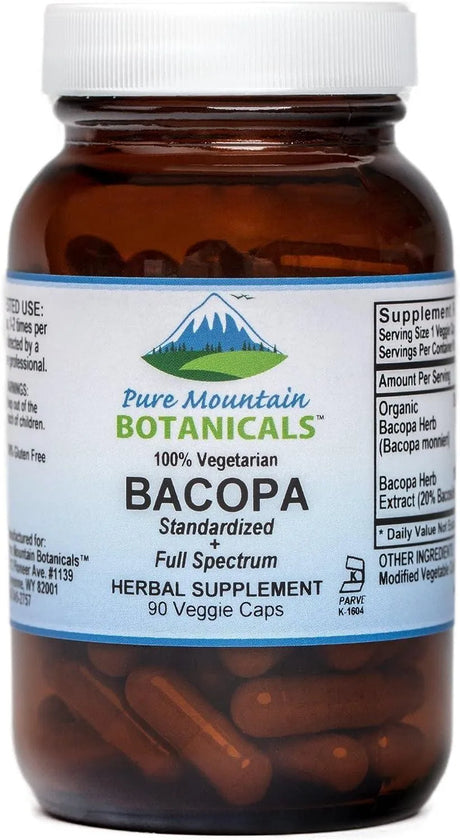 PURE MOUNTAIN BOTANICALS - Pure Mountain Botanicals Bacopa Monnieri 90 Capsulas - The Red Vitamin MX - Suplementos Alimenticios - {{ shop.shopifyCountryName }}