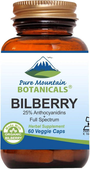 PURE MOUNTAIN BOTANICALS - Pure Mountain Botanicals Bilberry Extract 60 Capsulas - The Red Vitamin MX - Suplementos Alimenticios - {{ shop.shopifyCountryName }}