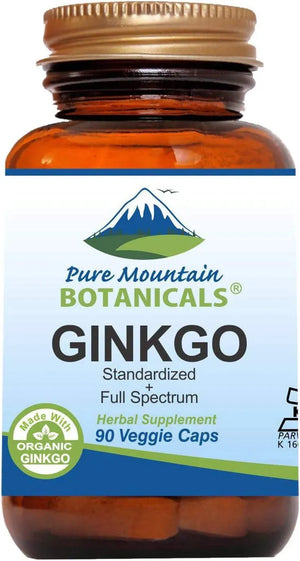 PURE MOUNTAIN BOTANICALS - Pure Mountain Botanicals Ginkgo Biloba 400Mg. 90 Capsulas - The Red Vitamin MX - Suplementos Alimenticios - {{ shop.shopifyCountryName }}