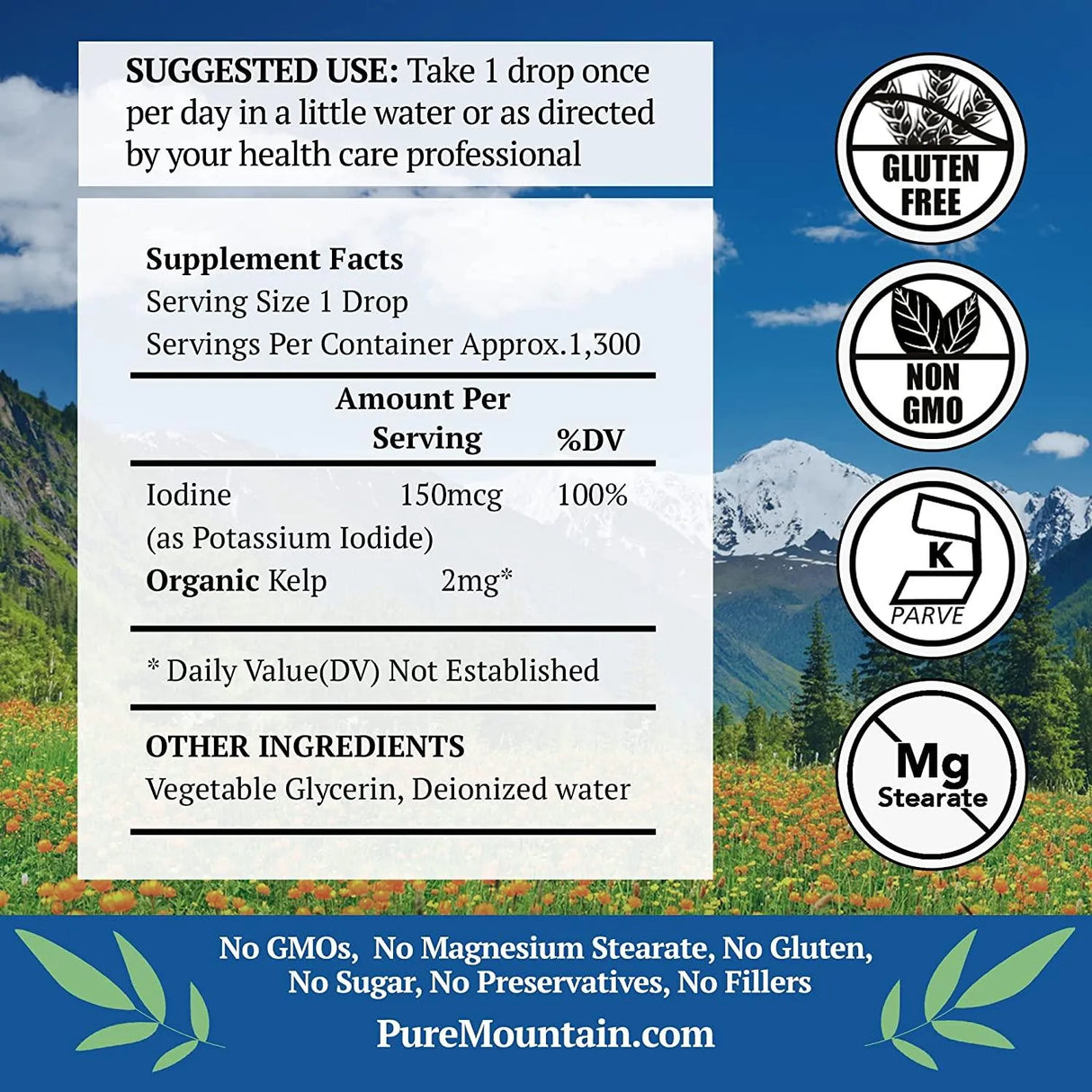 PURE MOUNTAIN BOTANICALS - Pure Mountain Botanicals Liquid Iodine Supplement 59Ml. - The Red Vitamin MX - Suplementos Alimenticios - {{ shop.shopifyCountryName }}