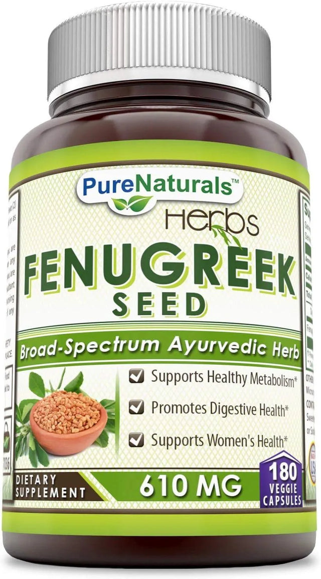 PURE NATURALS - Pure Naturals Fenugreek Seed 610Mg. 180 Capsulas - The Red Vitamin MX - Suplementos Alimenticios - {{ shop.shopifyCountryName }}