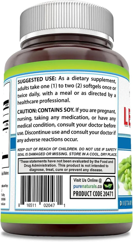 PURE NATURALS - Pure Naturals Lecithin 240 Capsulas Blandas - The Red Vitamin MX - Suplementos Alimenticios - {{ shop.shopifyCountryName }}