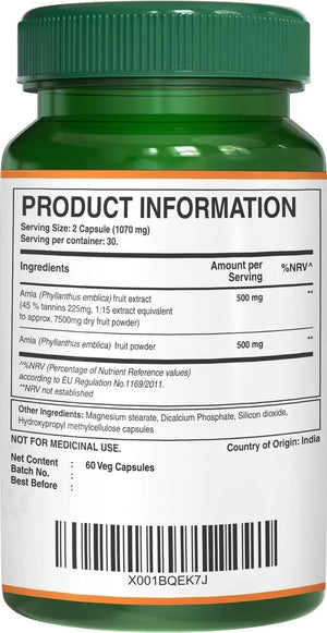 PURE NUTRITION - Pure Nutrition Amla Extract 1000Mg. 60 Capsulas - The Red Vitamin MX - Suplementos Alimenticios - {{ shop.shopifyCountryName }}