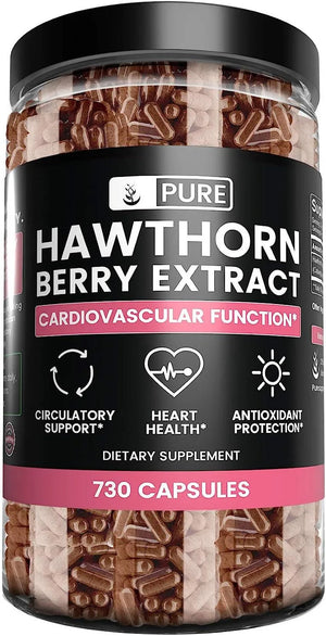 PURE ORIGINAL INGREDIENTS - Pure Organic Ingredients Hawthorn Berry Extract 730 Capsulas - The Red Vitamin MX - Suplementos Alimenticios - {{ shop.shopifyCountryName }}