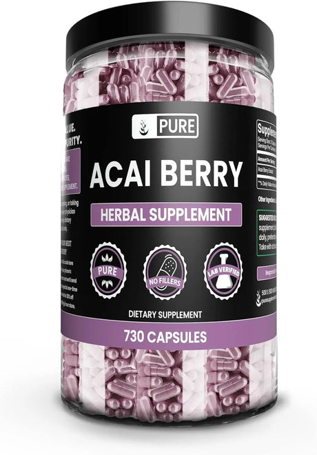 PURE ORIGINAL INGREDIENTS - Pure Original Ingredients Acai Berry 730 Capsulas - The Red Vitamin MX - Suplementos Alimenticios - {{ shop.shopifyCountryName }}