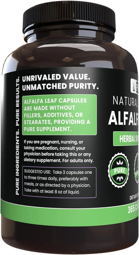 PURE ORIGINAL INGREDIENTS - Pure Original Ingredients Alfalfa Leaf 365 Capsulas - The Red Vitamin MX - Suplementos Alimenticios - {{ shop.shopifyCountryName }}