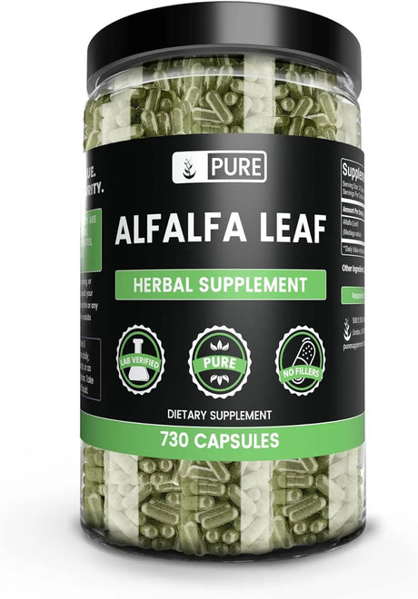 PURE ORIGINAL INGREDIENTS - Pure Original Ingredients Alfalfa Leaf 730 Capsulas - The Red Vitamin MX - Suplementos Alimenticios - {{ shop.shopifyCountryName }}