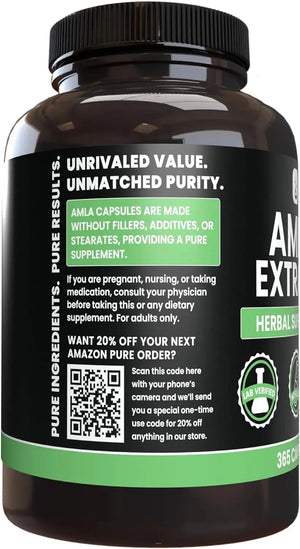 PURE ORIGINAL INGREDIENTS - Pure Original Ingredients Amla Extract 365 Capsulas - The Red Vitamin MX - Suplementos Alimenticios - {{ shop.shopifyCountryName }}