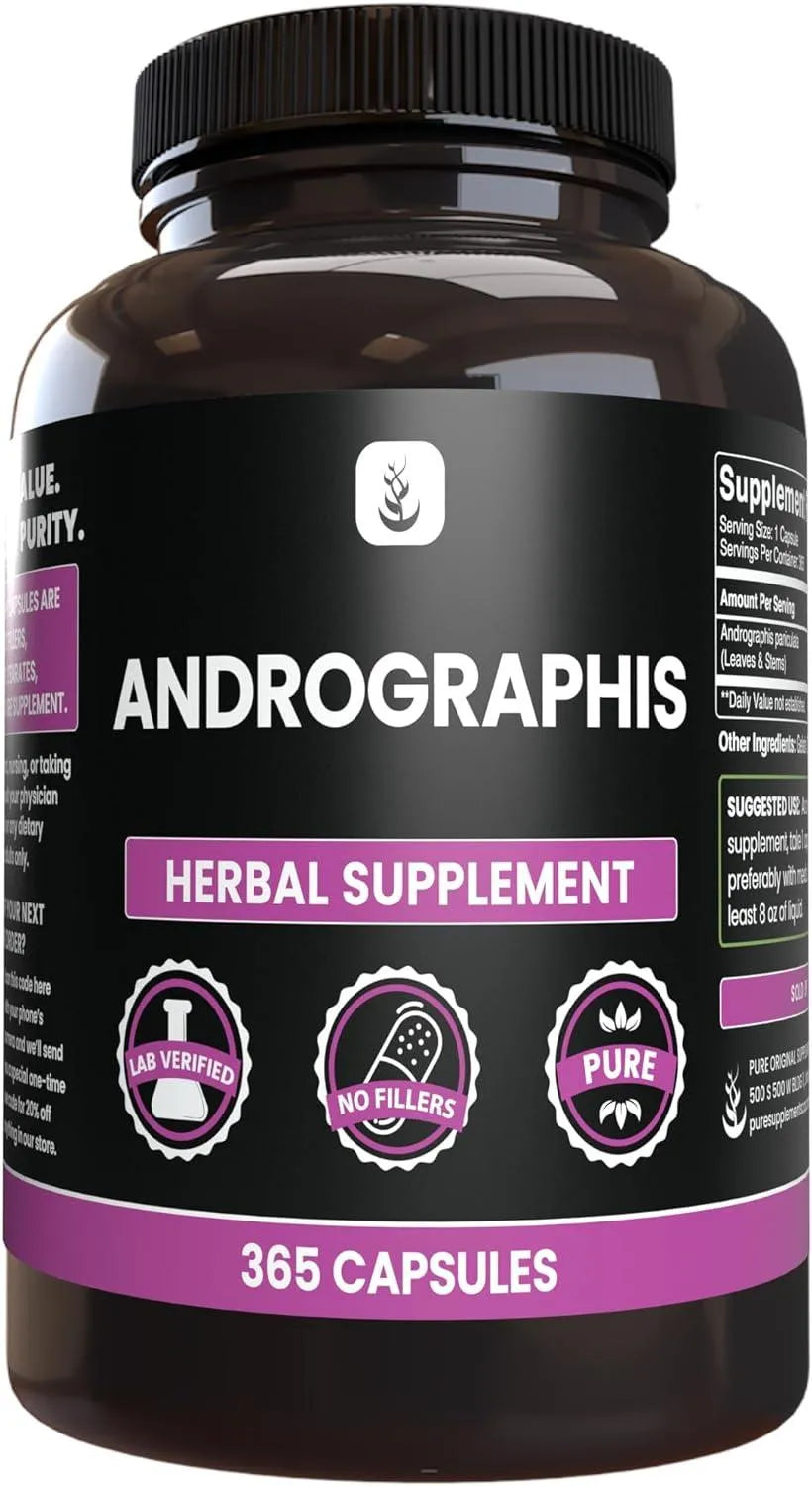 PURE ORIGINAL INGREDIENTS - Pure Original Ingredients Andrographis Paniculata 365 Capsulas - The Red Vitamin MX - Suplementos Alimenticios - {{ shop.shopifyCountryName }}