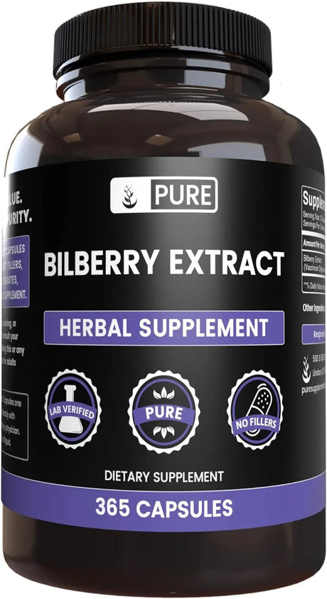 PURE ORIGINAL INGREDIENTS - Pure Original Ingredients Bilberry Extract 365 Capsulas - The Red Vitamin MX - Suplementos Alimenticios - {{ shop.shopifyCountryName }}