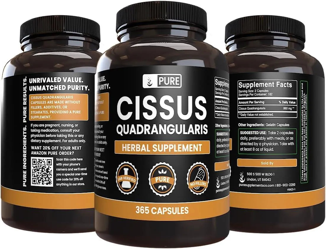 PURE ORIGINAL INGREDIENTS - Pure Original Ingredients Cissus Quadrangularis 365 Capsulas - The Red Vitamin MX - Suplementos Alimenticios - {{ shop.shopifyCountryName }}