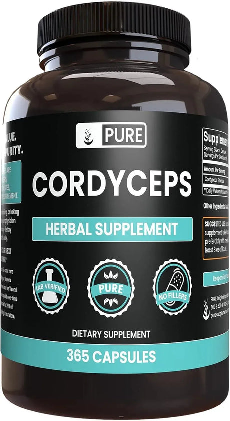 PURE ORIGINAL INGREDIENTS - Pure Original Ingredients Cordyceps 365 Capsulas - The Red Vitamin MX - Suplementos Alimenticios - {{ shop.shopifyCountryName }}