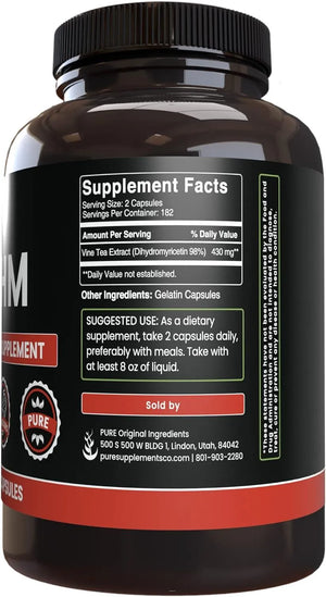 PURE ORIGINAL INGREDIENTS - Pure Original Ingredients DHM 365 Capsulas - The Red Vitamin MX - Suplementos Alimenticios - {{ shop.shopifyCountryName }}