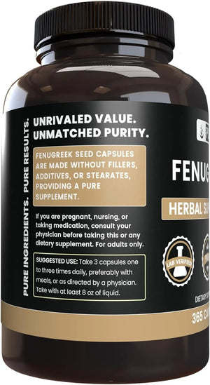 PURE ORIGINAL INGREDIENTS - Pure Original Ingredients Fenugreek 365 Capsulas - The Red Vitamin MX - Suplementos Alimenticios - {{ shop.shopifyCountryName }}