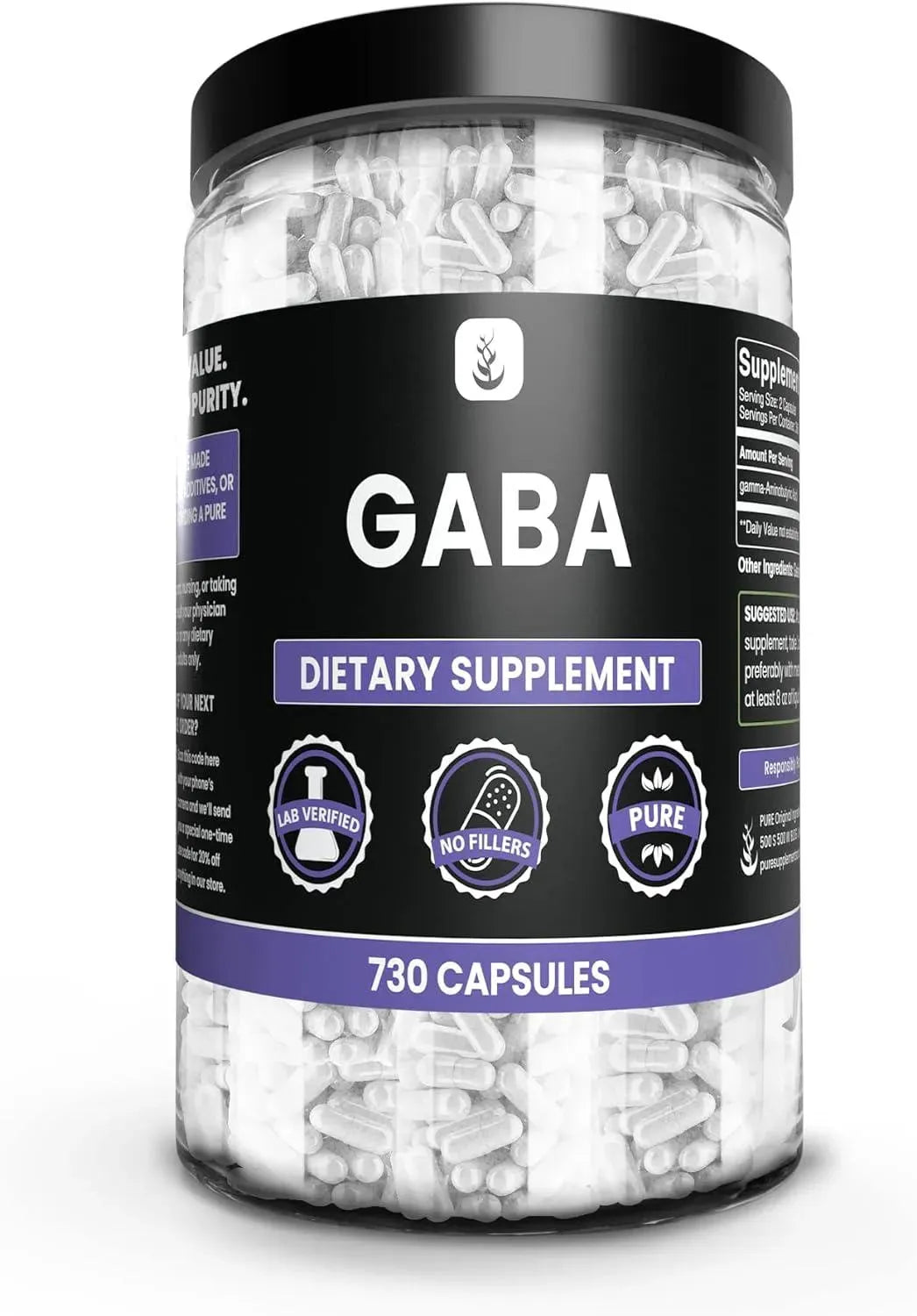 PURE ORIGINAL INGREDIENTS - Pure Original Ingredients GABA 730 Capsulas - The Red Vitamin MX - Suplementos Alimenticios - {{ shop.shopifyCountryName }}