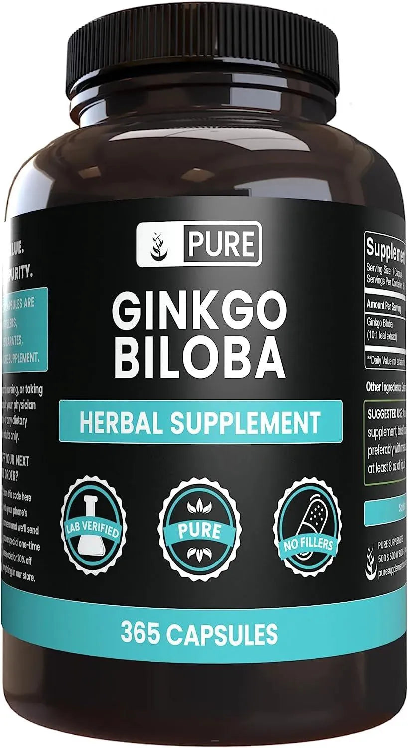 PURE ORIGINAL INGREDIENTS - PURE ORIGINAL INGREDIENTS Ginkgo Biloba 365 Capsulas - The Red Vitamin MX - Suplementos Alimenticios - {{ shop.shopifyCountryName }}