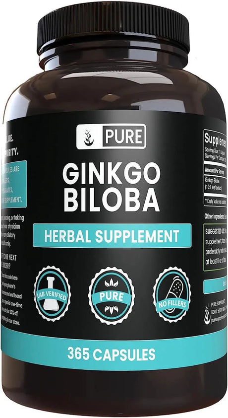 PURE ORIGINAL INGREDIENTS - PURE ORIGINAL INGREDIENTS Ginkgo Biloba 365 Capsulas - The Red Vitamin MX - Suplementos Alimenticios - {{ shop.shopifyCountryName }}