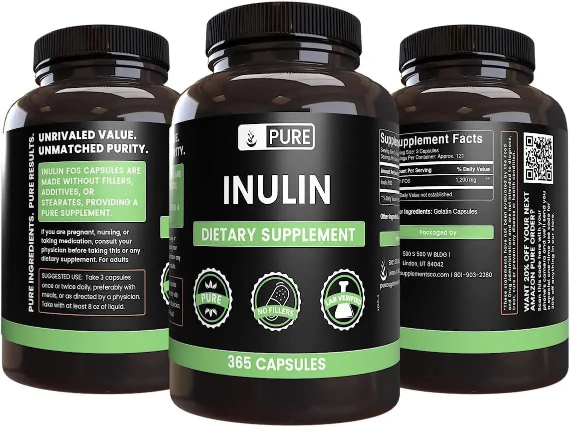 PURE ORIGINAL INGREDIENTS - Pure Original Ingredients Inulin 365 Capsulas - The Red Vitamin MX - Suplementos Alimenticios - {{ shop.shopifyCountryName }}