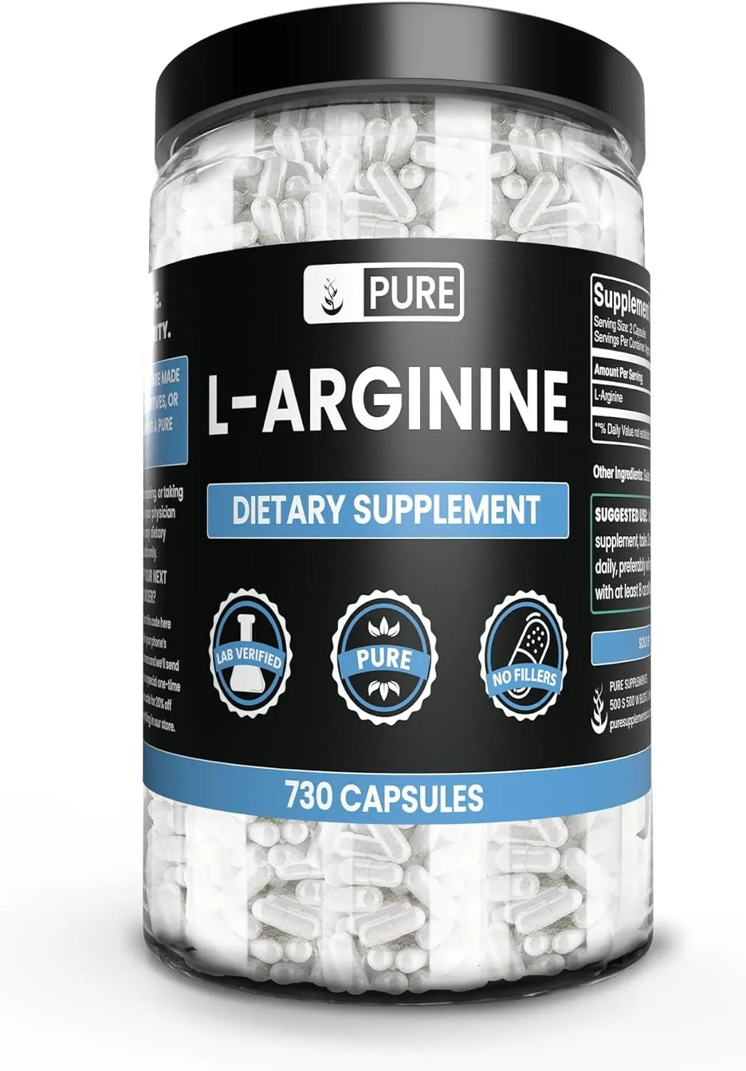 PURE ORIGINAL INGREDIENTS - Pure Original Ingredients L-Arginine 750 Capsulas - The Red Vitamin MX - Suplementos Alimenticios - {{ shop.shopifyCountryName }}