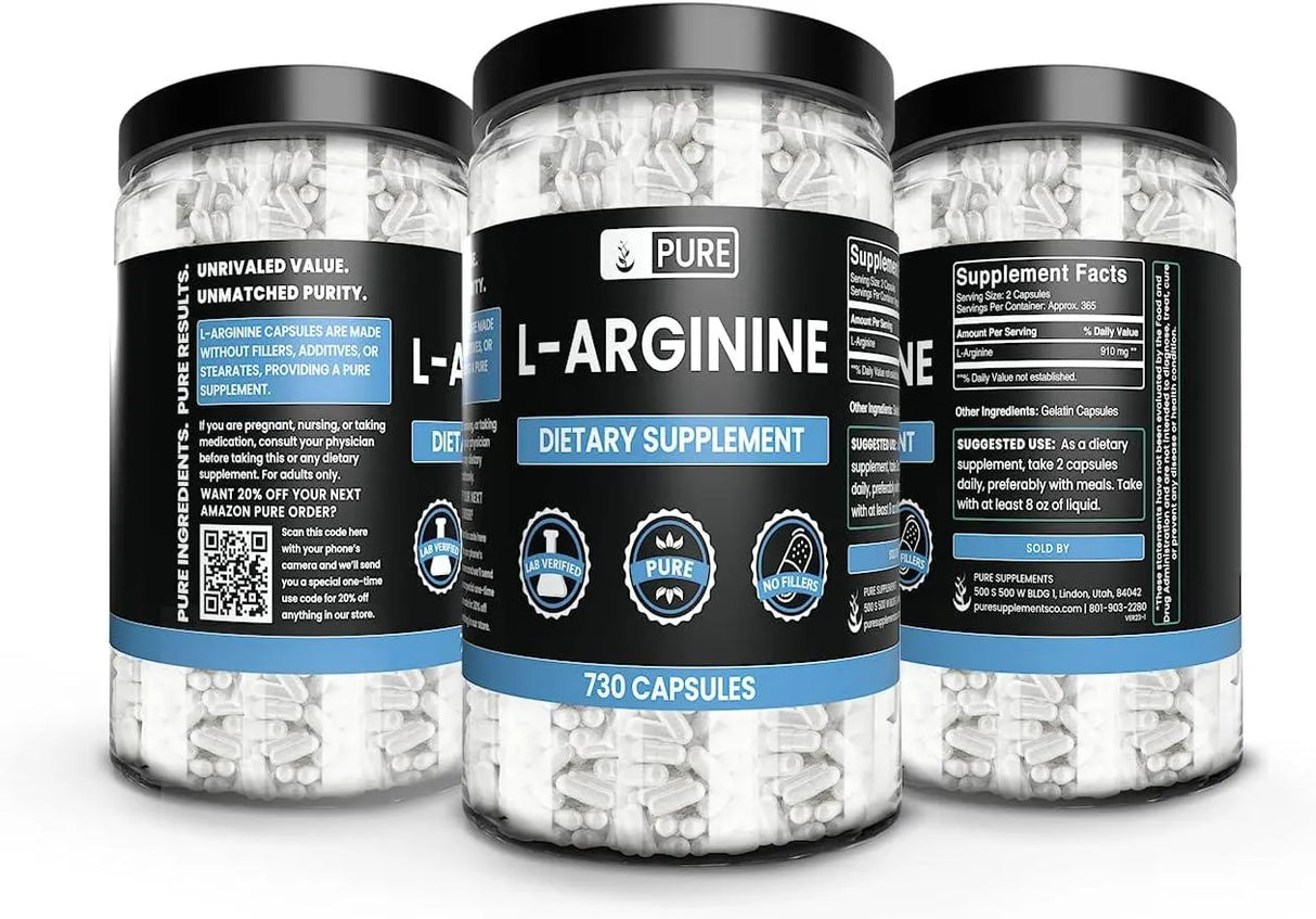 PURE ORIGINAL INGREDIENTS - Pure Original Ingredients L-Arginine 750 Capsulas - The Red Vitamin MX - Suplementos Alimenticios - {{ shop.shopifyCountryName }}