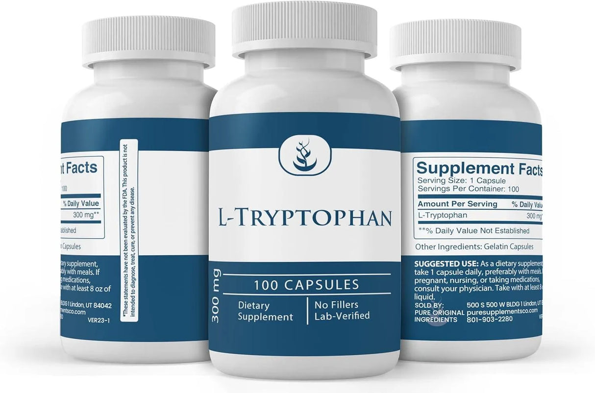 PURE ORIGINAL INGREDIENTS - Pure Original Ingredients L-Tryptophan 100 Capsulas - The Red Vitamin MX - Suplementos Alimenticios - {{ shop.shopifyCountryName }}