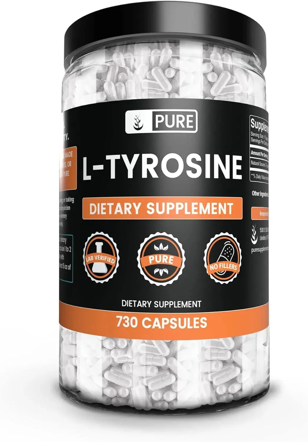 PURE ORIGINAL INGREDIENTS - Pure Original Ingredients L-Tyrosine 730 Capsulas - The Red Vitamin MX - Suplementos Alimenticios - {{ shop.shopifyCountryName }}