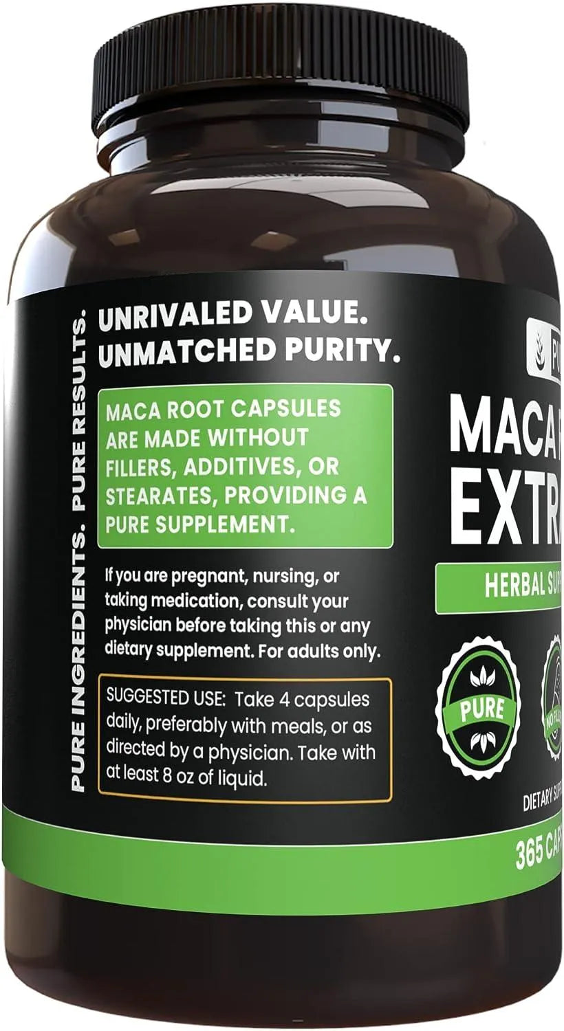 PURE ORIGINAL INGREDIENTS - Pure Original Ingredients Maca Root 365 Capsulas - The Red Vitamin MX - Suplementos Alimenticios - {{ shop.shopifyCountryName }}