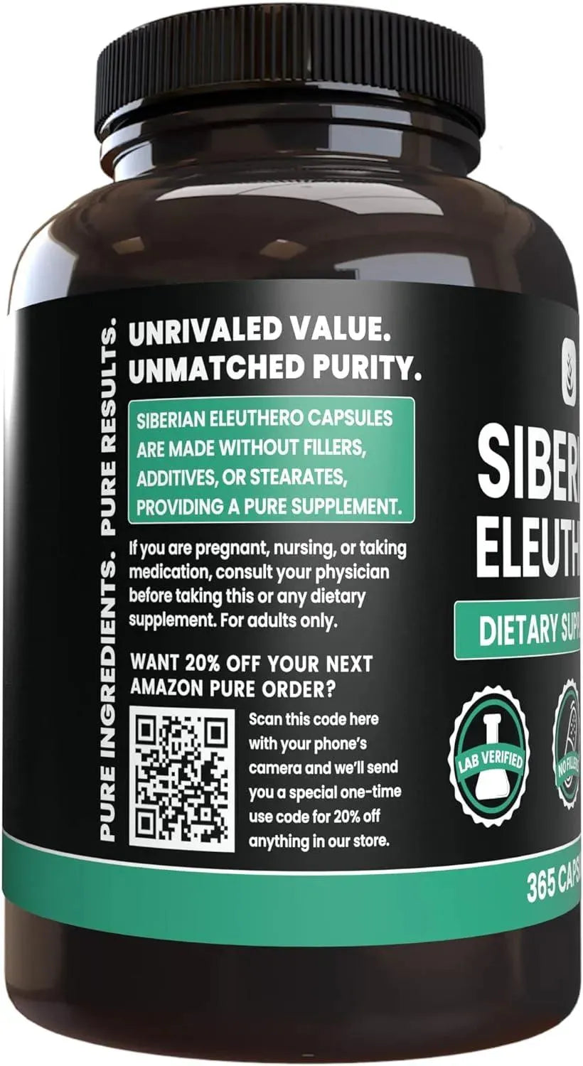 PURE ORIGINAL INGREDIENTS - Pure Original Ingredients Siberian Eleuthero 365 Capsulas - The Red Vitamin MX - Suplementos Alimenticios - {{ shop.shopifyCountryName }}