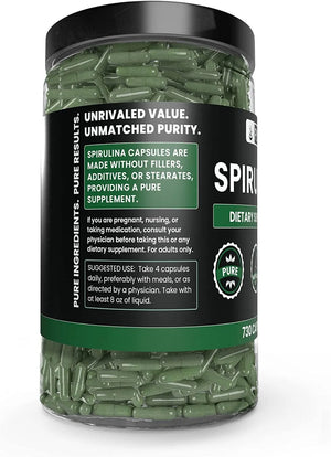 PURE ORIGINAL INGREDIENTS - PURE ORIGINAL INGREDIENTS Spirulina 730 Capsulas - The Red Vitamin MX - Suplementos Alimenticios - {{ shop.shopifyCountryName }}