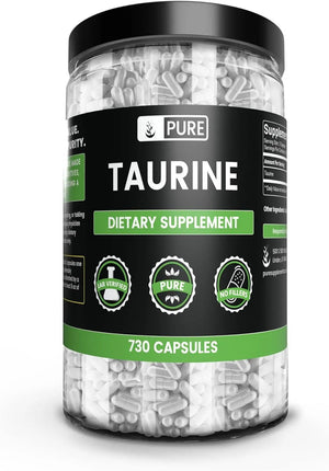 PURE ORIGINAL INGREDIENTS - Pure Original Ingredients Taurine 730 Capsulas - The Red Vitamin MX - Suplementos Alimenticios - {{ shop.shopifyCountryName }}