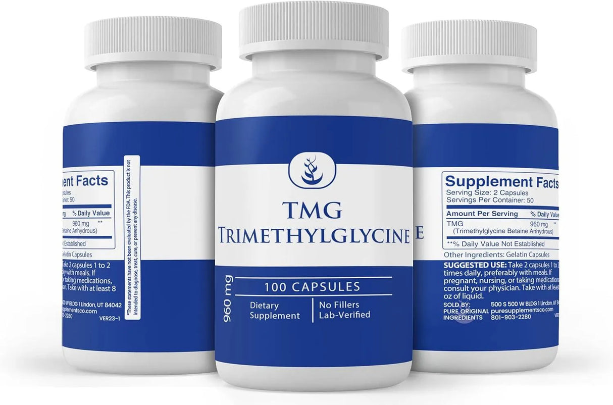 PURE ORIGINAL INGREDIENTS - Pure Original Ingredients TMG 100 Capsulas - The Red Vitamin MX - Suplementos Alimenticios - {{ shop.shopifyCountryName }}