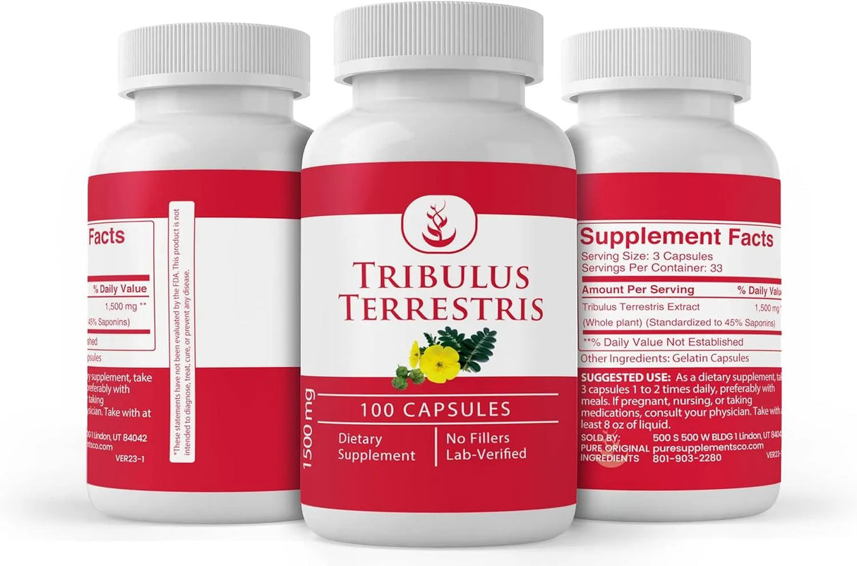 PURE ORIGINAL INGREDIENTS - Pure Original Ingredients Tribulus Terrestris 100 Capsulas - The Red Vitamin MX - Suplementos Alimenticios - {{ shop.shopifyCountryName }}