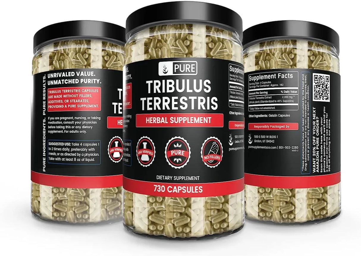 PURE ORIGINAL INGREDIENTS - Pure Original Ingredients Tribulus Terrestris 730 Capsulas - The Red Vitamin MX - Suplementos Alimenticios - {{ shop.shopifyCountryName }}