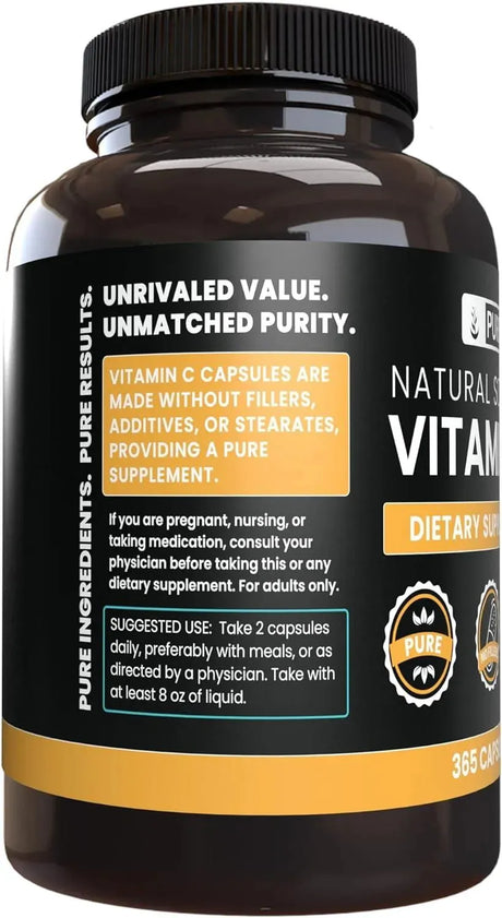 PURE ORIGINAL INGREDIENTS - Pure Original Ingredients Vitamin C 365 Capsulas - The Red Vitamin MX - Suplementos Alimenticios - {{ shop.shopifyCountryName }}