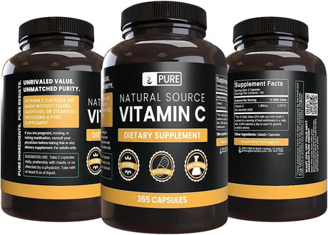 PURE ORIGINAL INGREDIENTS - Pure Original Ingredients Vitamin C 365 Capsulas - The Red Vitamin MX - Suplementos Alimenticios - {{ shop.shopifyCountryName }}