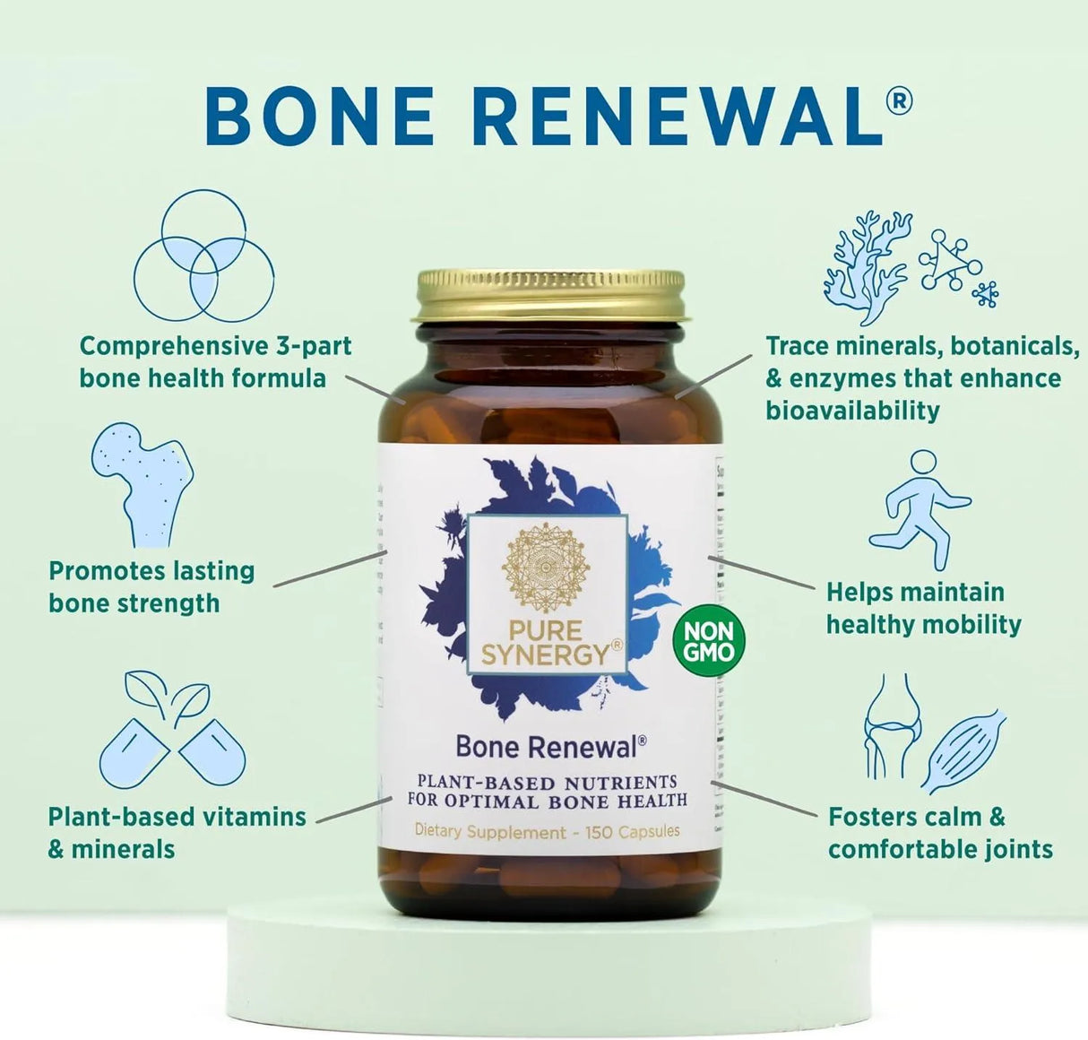 PURE SYNERGY - PURE SYNERGY Bone Renewal 150 Capsulas - The Red Vitamin MX - Suplementos Alimenticios - {{ shop.shopifyCountryName }}