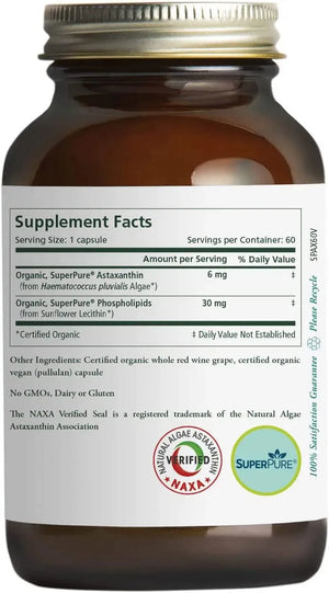 PURE SYNERGY - PURE SYNERGY SuperPure Astaxanthin Extract 60 Capsulas - The Red Vitamin MX - Suplementos Alimenticios - {{ shop.shopifyCountryName }}