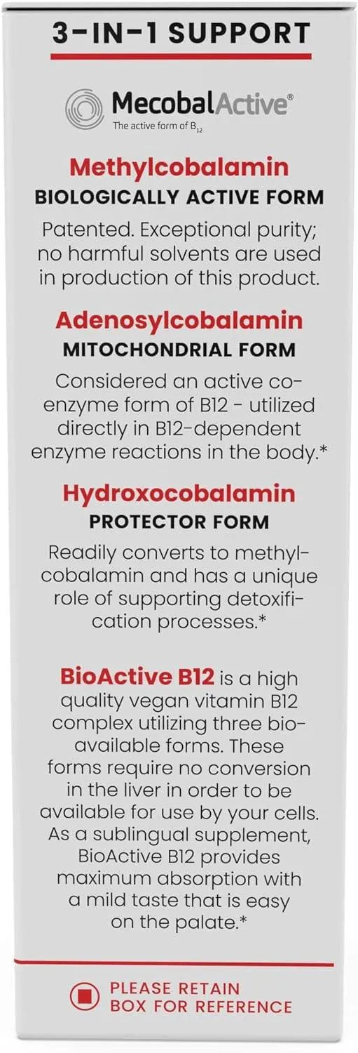 PURE THERAPRO RX - Pure TheraPro BioActive Vegan Methylated Vitamin B12 Sublingual Liquid 10Ml. - The Red Vitamin MX - Suplementos Alimenticios - {{ shop.shopifyCountryName }}