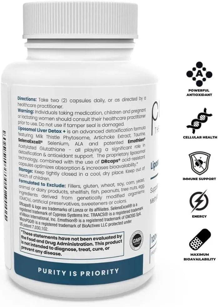 PURE THERAPRO RX - Pure Therapro Rx Liposomal Liver Detox + 120 Capsulas - The Red Vitamin MX - Suplementos Alimenticios - {{ shop.shopifyCountryName }}