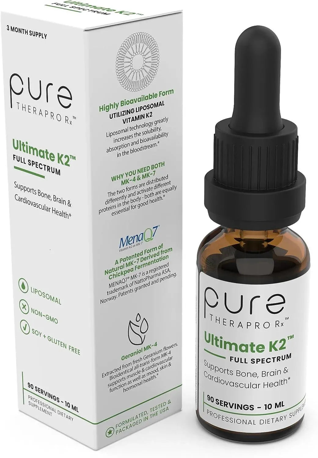 PURE THERAPRO RX - Pure TheraPro Rx Ultimate K2 Supplement 600mcg 10Ml. - The Red Vitamin MX - Suplementos Alimenticios - {{ shop.shopifyCountryName }}