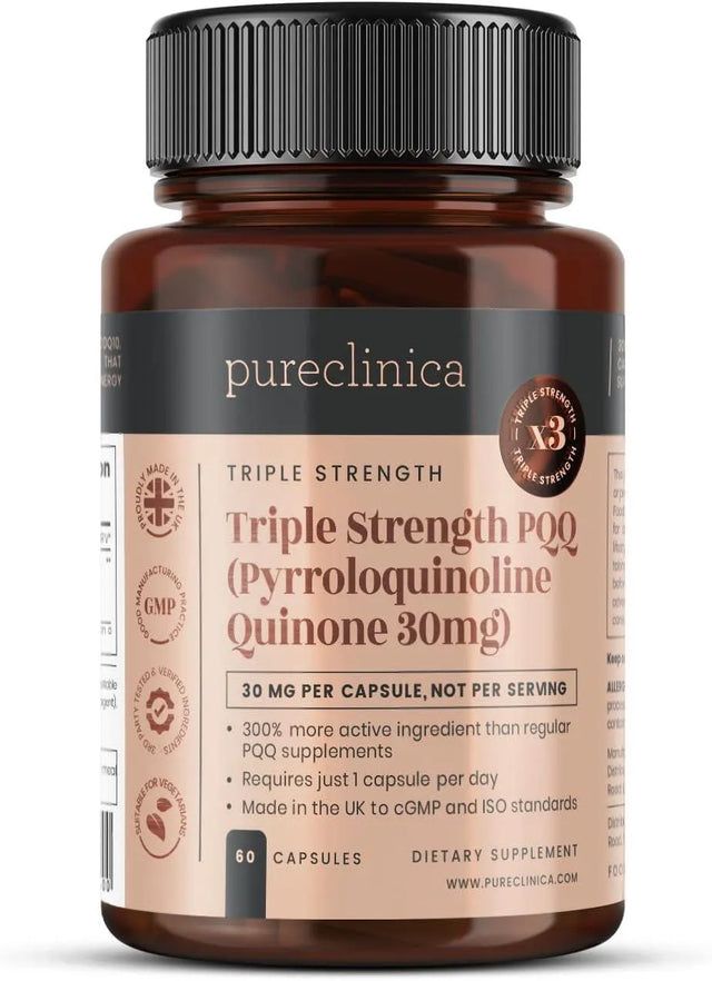 PURECLINICA - pureclinica Triple Strength PQQ 60 Capsulas - The Red Vitamin MX - Suplementos Alimenticios - {{ shop.shopifyCountryName }}