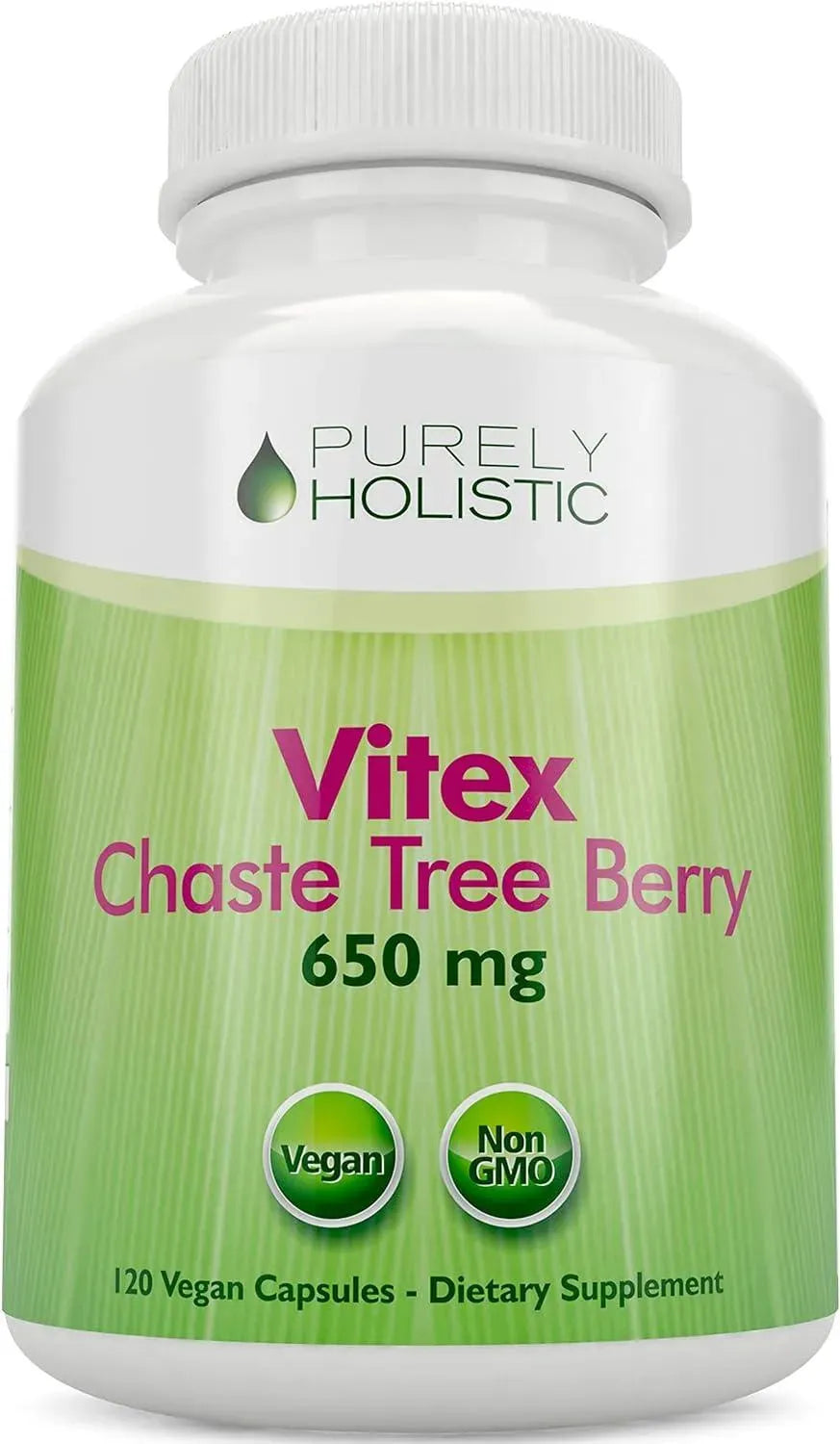 PURELY HOLISTIC - Purely Holistic Chasteberry Baya Casto Supplement 650Mg. 120 Capsulas - The Red Vitamin MX - Suplementos Alimenticios - {{ shop.shopifyCountryName }}