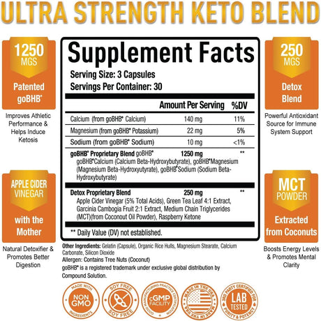 PURELY OPTIMAL - Purely Optimal Keto Pills + Apple Cider Vinegar 90 Capsulas - The Red Vitamin MX - Suplementos Alimenticios - {{ shop.shopifyCountryName }}