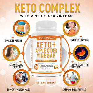 PURELY OPTIMAL - Purely Optimal Keto Pills + Apple Cider Vinegar 90 Capsulas - The Red Vitamin MX - Suplementos Alimenticios - {{ shop.shopifyCountryName }}