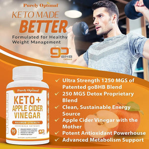 PURELY OPTIMAL - Purely Optimal Keto Pills + Apple Cider Vinegar 90 Capsulas - The Red Vitamin MX - Suplementos Alimenticios - {{ shop.shopifyCountryName }}