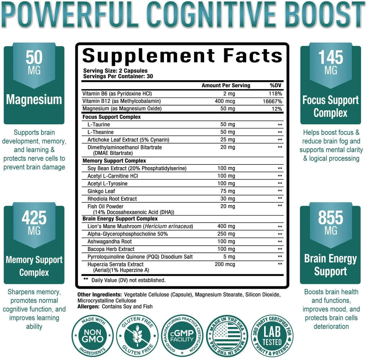 PURELY OPTIMAL - Purely Optimal Nootropic Brain Booster 60 Capsulas - The Red Vitamin MX - Suplementos Alimenticios - {{ shop.shopifyCountryName }}