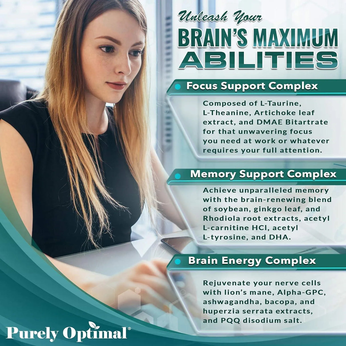 PURELY OPTIMAL - Purely Optimal Nootropic Brain Booster 60 Capsulas - The Red Vitamin MX - Suplementos Alimenticios - {{ shop.shopifyCountryName }}